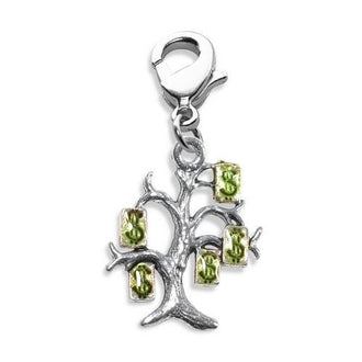 Money Tree Charm Dangle in Silver