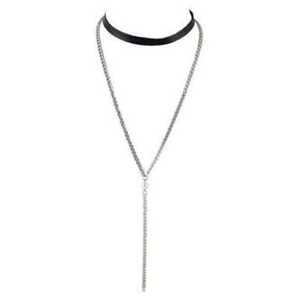 A Suit of Vintage Chain Necklaces For Women - Silver