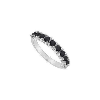 Black Diamond Ring : 14K White Gold - 1.00 CT TGW