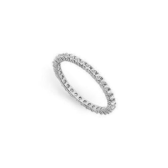 Diamond Eternity Band : 18K White Gold - 0.50 CT Diamonds