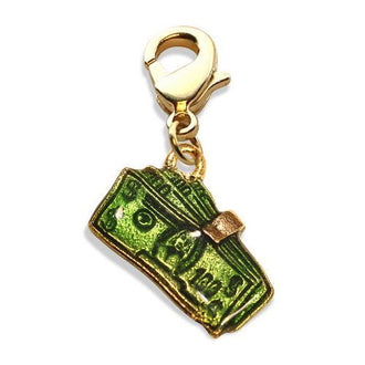 Money Clip with Money Charm Dangle in Gold