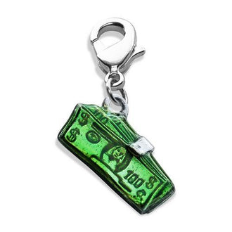 Money Clip with Money Charm Dangle in Silver