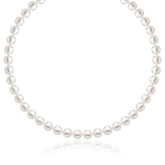 14k Yellow Gold Necklace with White Freshwater Cultured Pearls (6.0mm to 6.5mm), size 16''