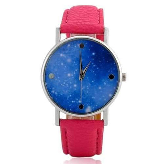 Starry Sky Face Faux Leather Strap Watch - Tutti Frutti