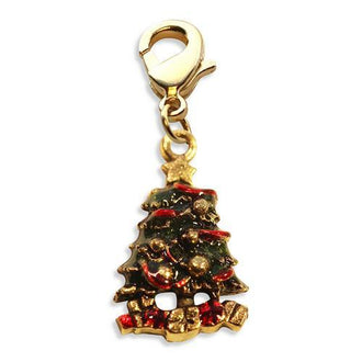 Christmas Tree Charm Dangle in Gold