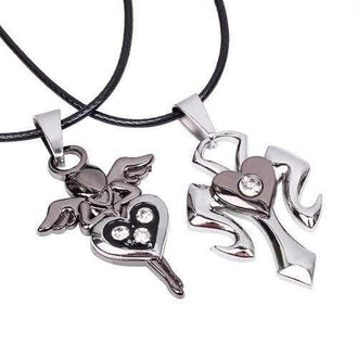 Fashion Angel Love Plot Pendant Necklace 2 Pcs/Lot - White 1001#