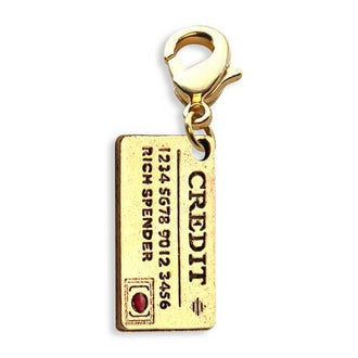 Credit Card Charm Dangle in Gold