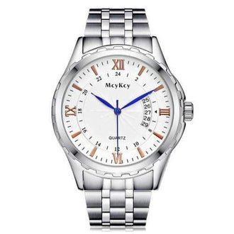 Gear Shape Dial Date Watch - Silver