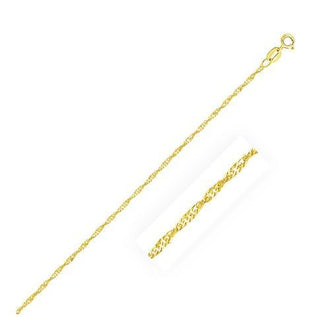 10k Yellow Gold Singapore Chain 1.5mm, size 16''