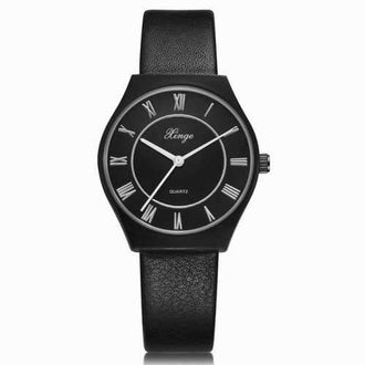 Xinge XG1093 Women Casual Leather Band Wrist Watches with Box - Black