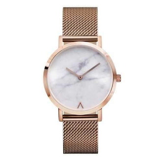 Women Fashion Casual Pointer Design All Matched Quartz Watch - Rose Gold