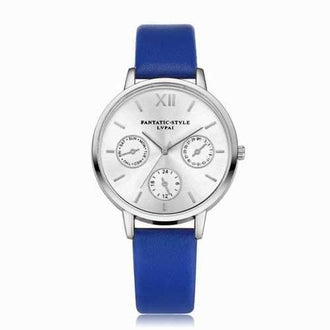 Lvpai P093-S Women Casual Leather Strap Quartz Watches - Royal