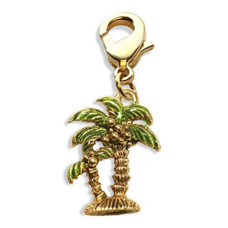 Palm Trees Charm Dangle in Gold