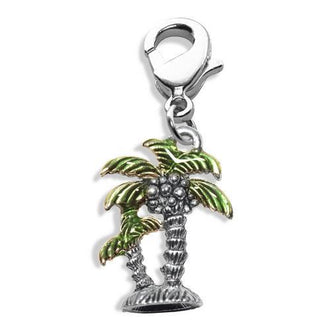 Palm Trees Charm Dangle in Silver