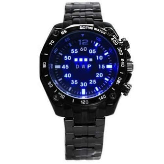 TVG Stainless Steel Led Digital Watch Men Fashion Men Sports Watches - Black