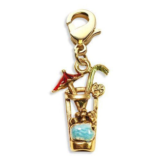 Cocktail Drink Charm Dangle in Gold