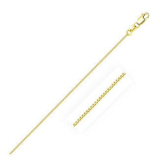 14k Yellow Gold Classic Box Chain 0.6mm, size 18''