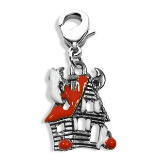 Haunted House Charm Dangle in Silver