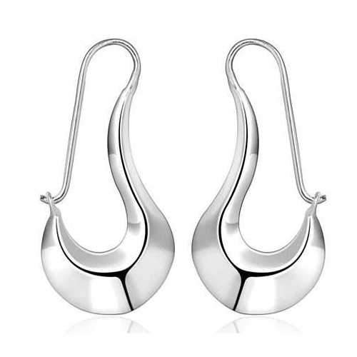 MOON DANCE Silver Crescent Earrings