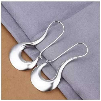 MOON DANCE Silver Crescent Earrings