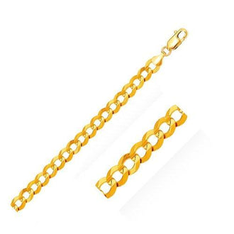 7.0mm 10k Yellow Gold Curb Chain, size 22''