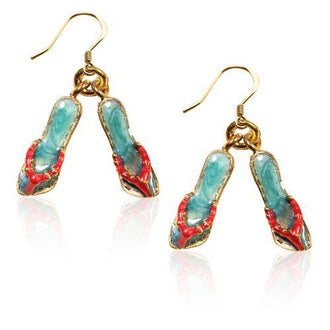 Flip Flops Charm Earrings in Gold