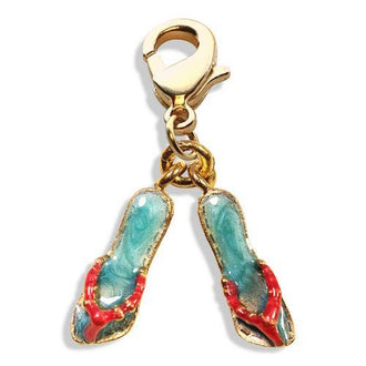 Flip Flops Charm Dangle in Gold