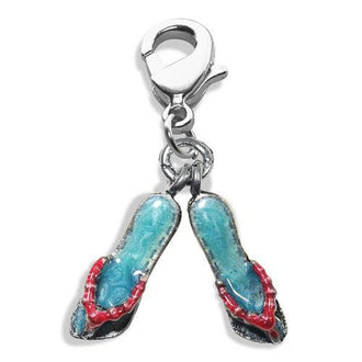 Flip Flops Charm Dangle in Silver