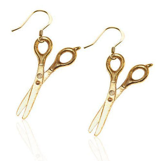 Scissors Earrings in Gold