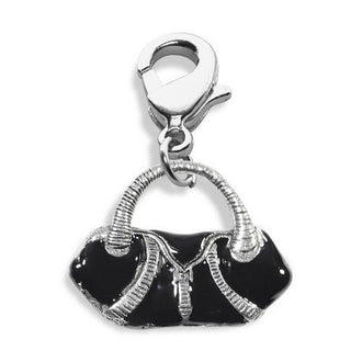 Flap Purse Charm Dangle in Silver