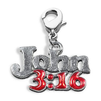 John 3:16 Charm Dangle in Silver