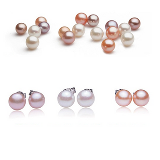 Pearl Trio Set of Three Pearl and Sterling Silver Earrings