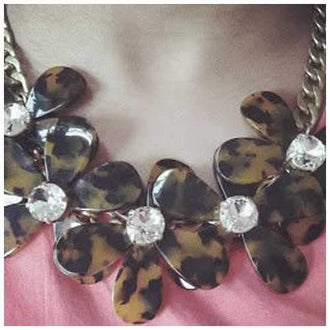 Flowers in Bloom - Our Tortoise Shell color Necklace - Get the matching Bracelet too