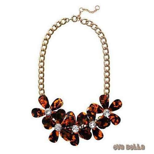 Flowers in Bloom - Our Tortoise Shell color Necklace - Get the matching Bracelet too