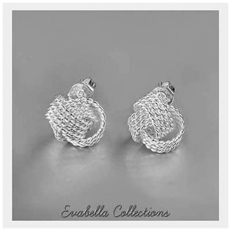 Knotty And Nice - The Knotted Rope Earrings in Silver