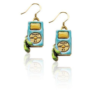 I-Pod Charm Earrings in Gold