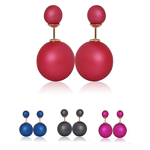 FUNTASTIKAL - GOLD Double Pearlized Fashion Earrings