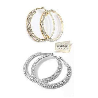 ETERNITY EVER GLOW - Double Shine Hoop Earrings Crystal