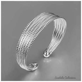 Alisa Diamond Cut Italian Design Rope Bracelet by Evabella