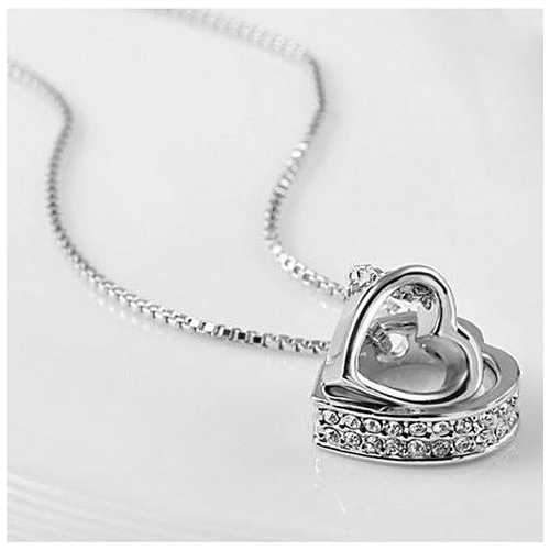 Hugging Hearts Pendant and Chain