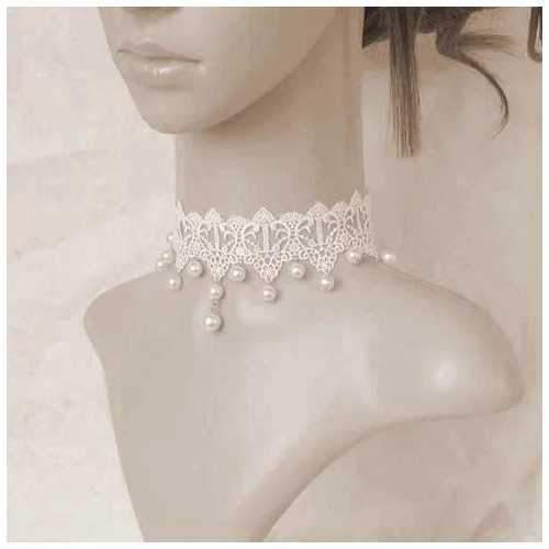 The Touch Of Vintage Victorian Style Crochet Necklace and Bracelet Set