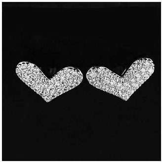 Heart Beats  The Pave Heart Earrings