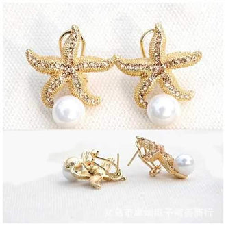 Gifts from the Sea - Starfish Pearl Earrings