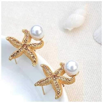 Gifts from the Sea - Starfish Pearl Earrings