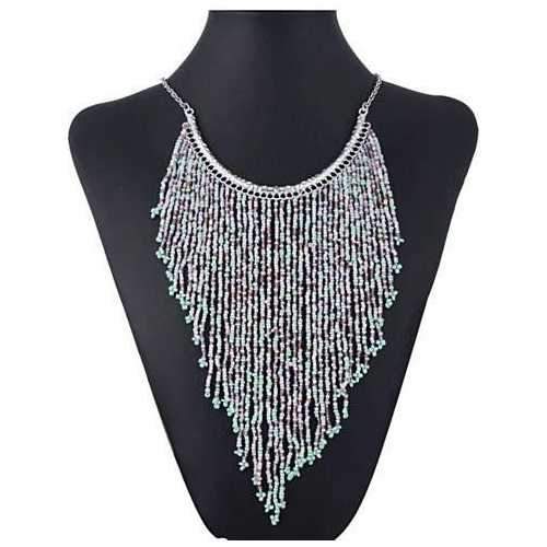 Bohemian Beads Waterfall Necklace