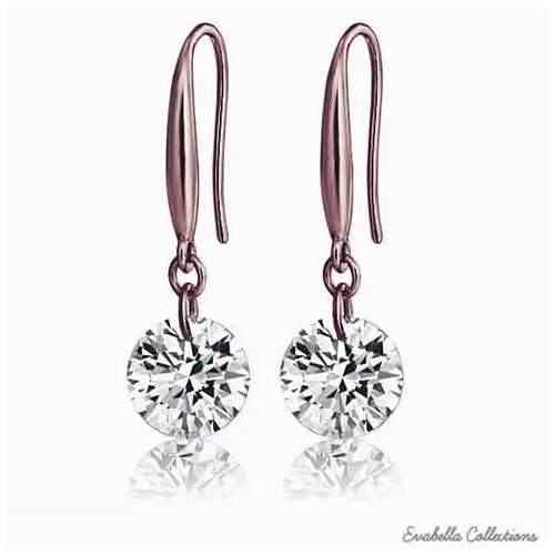 Diamond in the Sky - Drilled Naked Crystal Diamond on a Sterling Silver hook earrings