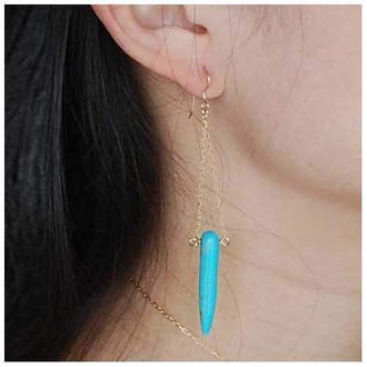 Tribal Spirit Turquoise Gold Plated Earrings