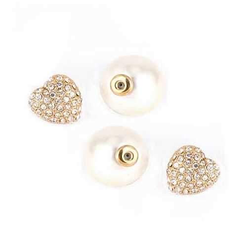 Love Nest Hearts And Pearls Swarovski Crystal Earrings