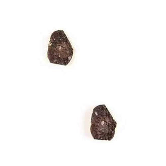 ROCK ON Druzy Stud Earrings in Smoky Crystal