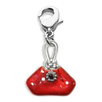 French Purse Charm Dangle in Silver